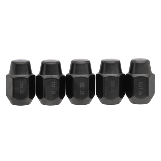 Performance Plus Wheel Nuts Acorn Taper 12mm X 1.25 Black 35mm 5 pk - PP235255BC