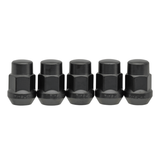 Performance Plus Wheel Nuts Acorn Bulge 7/16" Black 35mm 5 Pack - PP335305BC