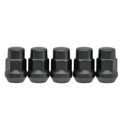 Performance Plus Wheel Nuts Acorn Bulge 12mm x 1.25 Black 35mm 5 pk - PP335355BC