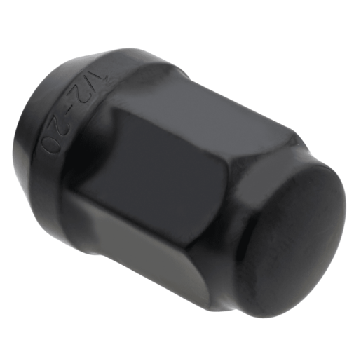 Performance Plus Wheel Nuts Flat Head Bulge 1/2" Black 35mm 5 pk - PP435915BC