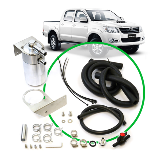 SAAS Oil Catch Tank Full Kit To Suit Hilux KUN 3.0L 2005 - 2015 - ST1101-1015