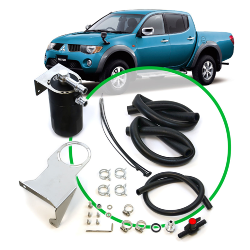 SAAS Oil Catch Tank Full Kit To Suit Mitsubishi Triton ML/MN 2.5L - ST3102-1014