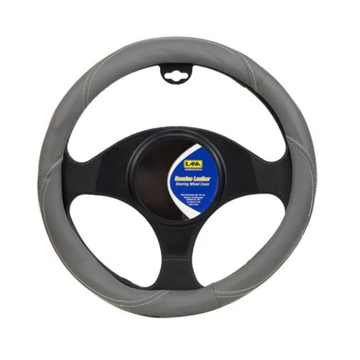 Ilana Steering Wheel Cover Super Leather Grey - 22/SUPLSWCGRE