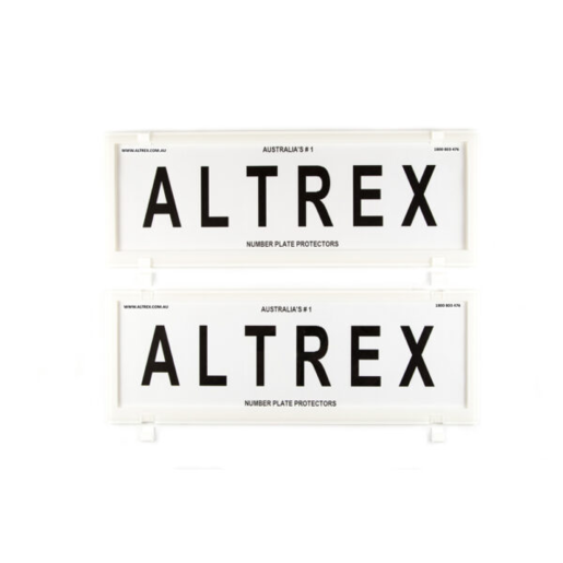 Altrex Number Plate Frame White 6 Figure Deluxe - 6NLW