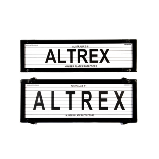 Altrex Number Plate Cover Black Border With Lines  6QSL