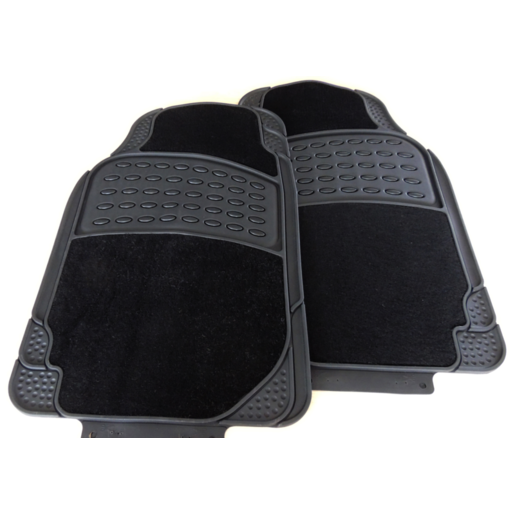 Streetwize Floor Mats Miami Carpet Rubber Black Set 2 - SW734