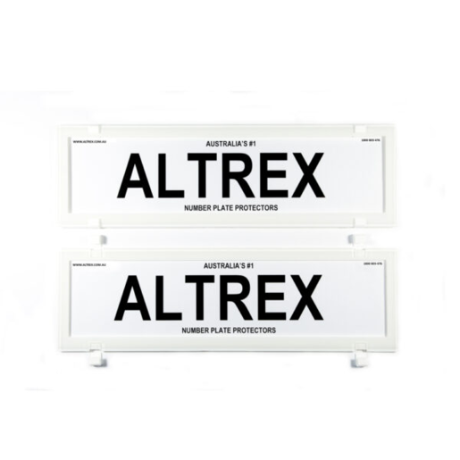 Altrex Number Plate Frame 6 Figure Slim Unlined White - 6VSNLW