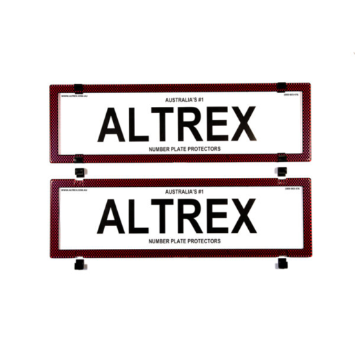 Altrex Number Plate Protector Sports Edition Red - 6SERV