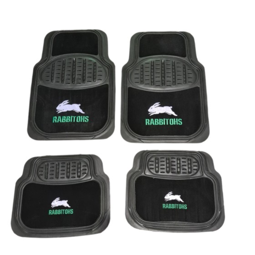 NRL Car Mats Set of 4 Rabbitohs - CMNRLRABS4