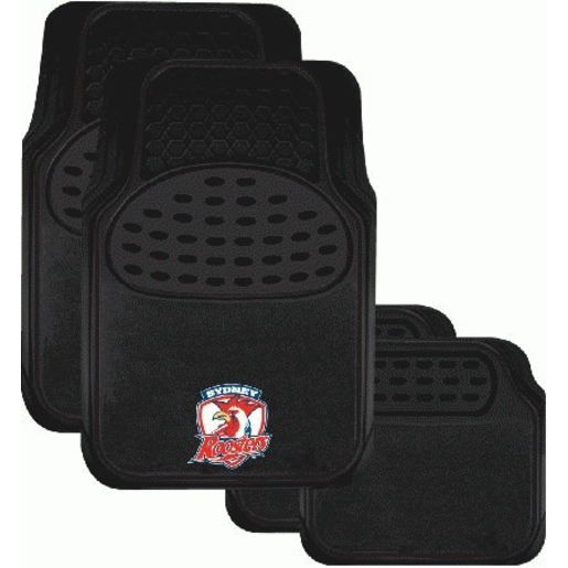 NRL Car Mats Roosters Set of 4 - CMNRLROOS4