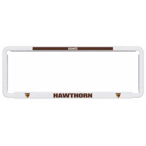 AFL Hawthorn Hawks Number Plate Frame - NPAFLHAW