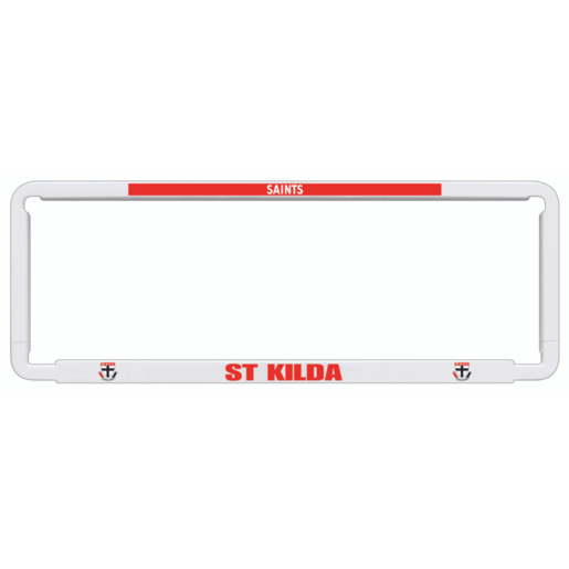 AFL St Kilda Saints Number Plate Frame - NPAFLSTK