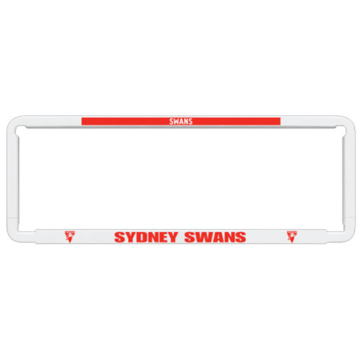 AFL Sydney Swans Number Plate Frame - NPAFLSWA