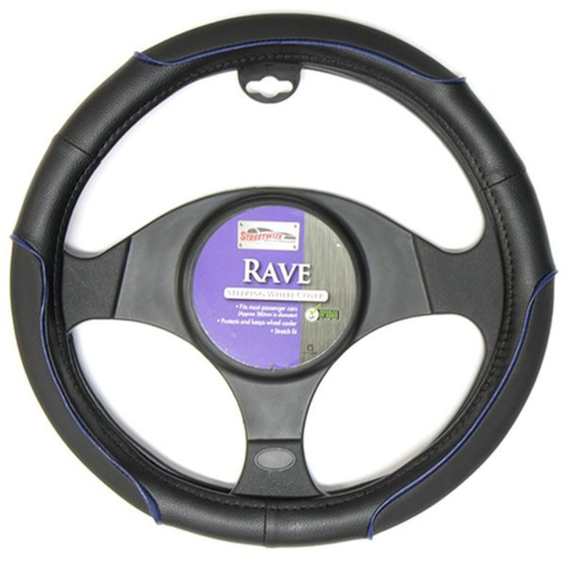 Streetwize Rave Steering Wheel Cover Purple/Black - SWCRAVPUR