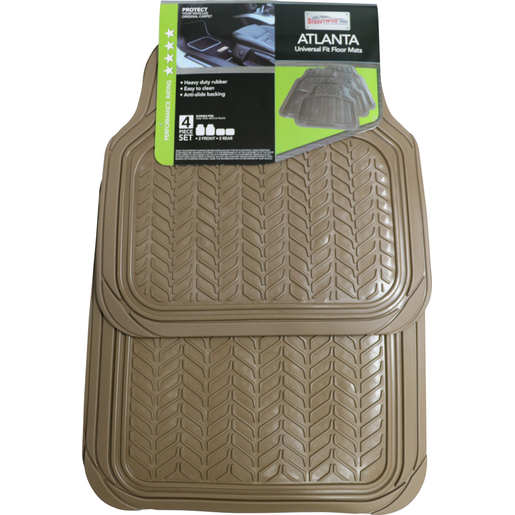 Streetwize Atlanta Rubber Floor Mats Beige - SW801