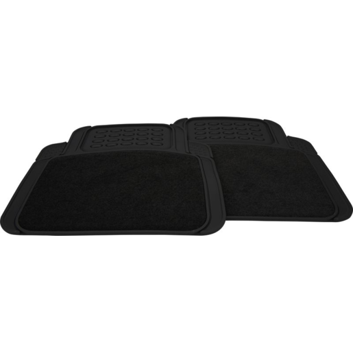 Streetwize Miami Carpet/Rubber Floor Mats 2 Piece Rear Black - SW747