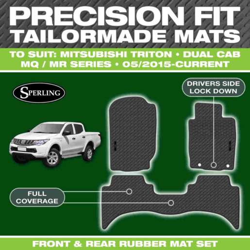 Sperling Precision Fit Car Mats - MRBMT001BLK2RW