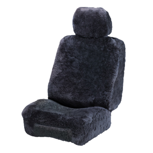 Nature's Fleece 4 Star Sheepskin Seat Covers Black 30/50 - NF4BLK3050