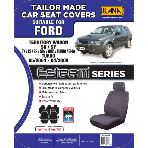 Ilana Esteem Tailor Made 2 Row Seat Cover To Suit Ford - EST5573CHA