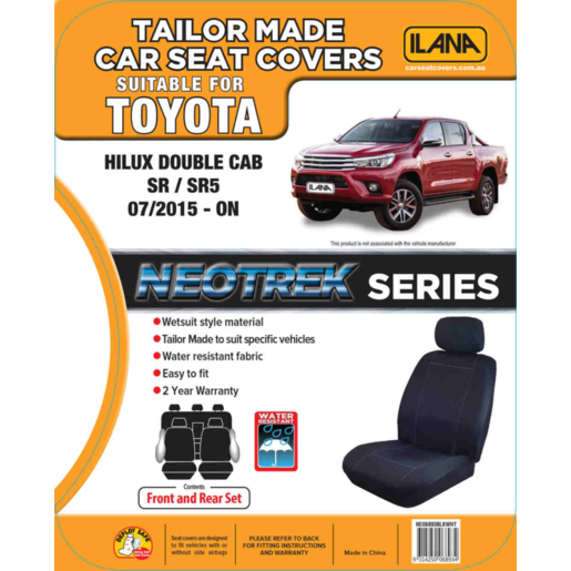 Ilana Neotrek To Suit Toyota Hilux Dual Cab SR SR5 - NEO6893BLKWHT