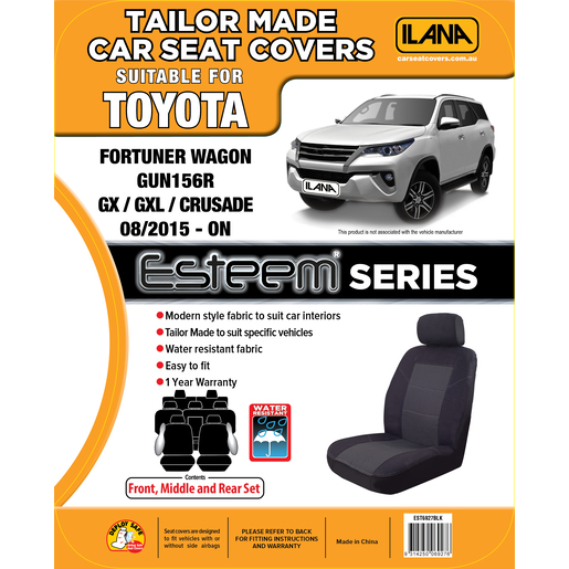 Ilana Seat Cover - Pack - EST6927BLK