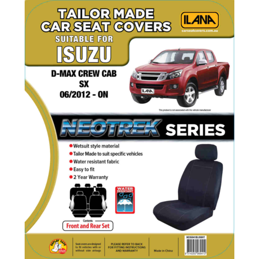 Ilana Neotrek to Suit Isuzu Dmax - NEO6941BLKWHT