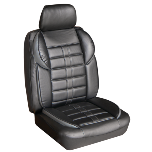 Ilana Altitude Leather Look Seat Covers Charcoal - ALT30DSBLKCHA