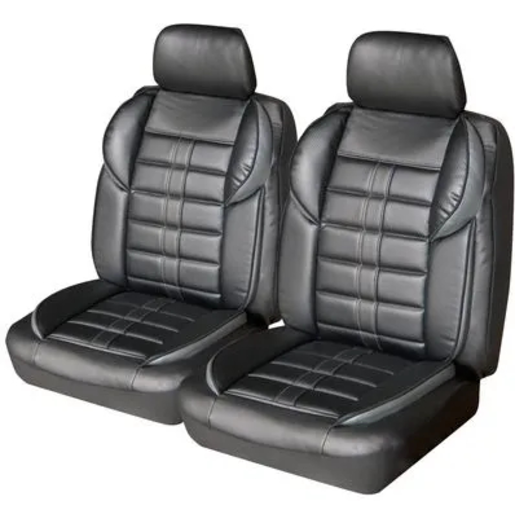 Ilana Altitude Leather Look Seat Covers Charcoal - ALT30DSBLKCHA