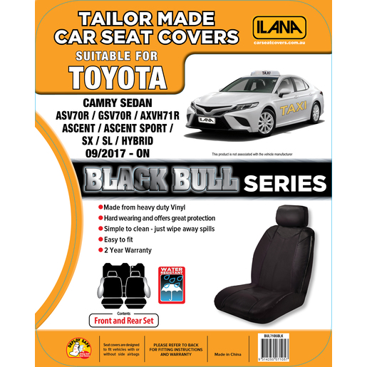 Ilana Seat Cover - Pack - BUL7105BLK