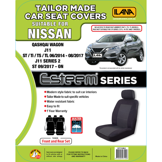 Ilana Esteem Tailor Made 2 Row Seat To Suit Nissan - EST7124BLK