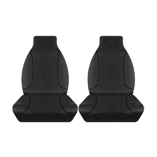 Tradies 1 Row Front Seat Cover Black to Suit Hilux 07/2015-Current - RPG1035TRB