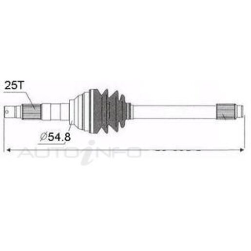 Protex Drive Shaft - Transverse/CV Shaft - PSA711