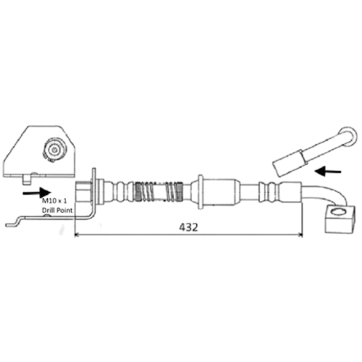 Protex Hydraulic Hose Rear - H1906