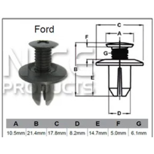 Nice Fastener to Suit Ford AF03310 - AF033-10
