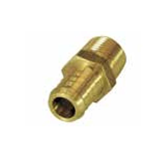 TFI Racing Male Tail Brass 3/8" Hose 1/8" NPT - NPTS3818