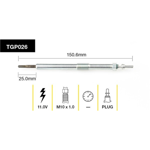 Tridon Diesel Glow Plug - TGP026