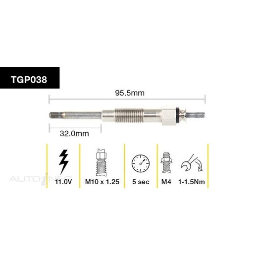 Tridon Diesel Glow Plug - TGP038