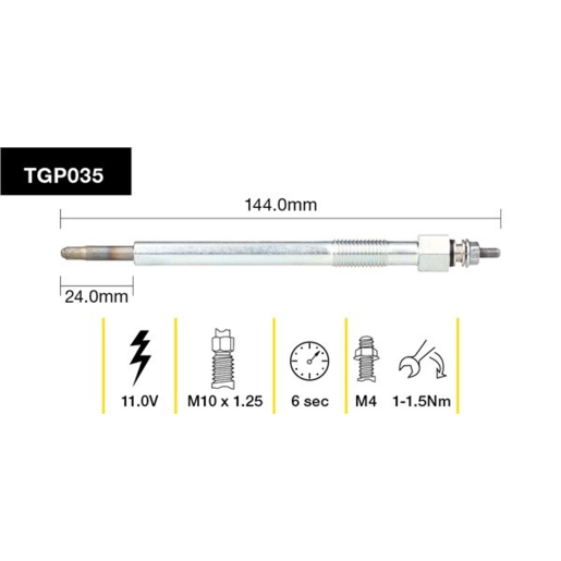 Tridon Diesel Glow Plug - TGP035