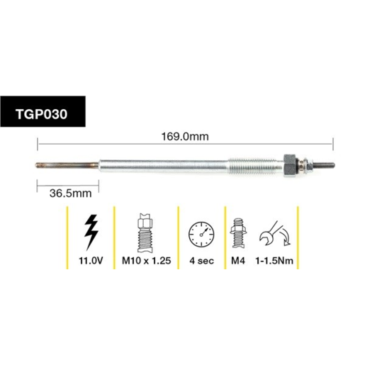 Tridon Diesel Glow Plug - TGP030