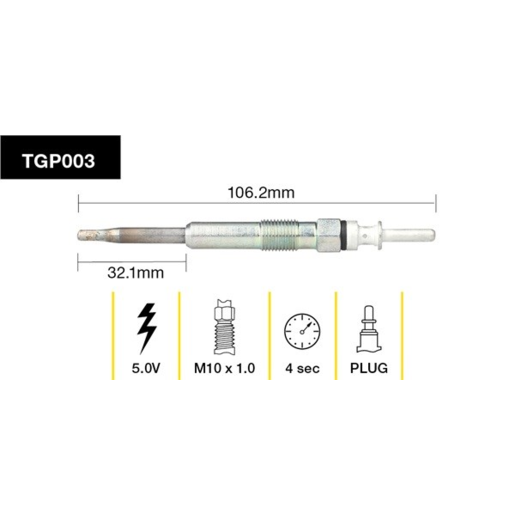 Tridon Diesel Glow Plug - TGP003