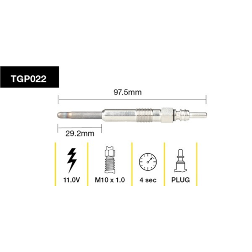 Tridon Diesel Glow Plug - TGP022