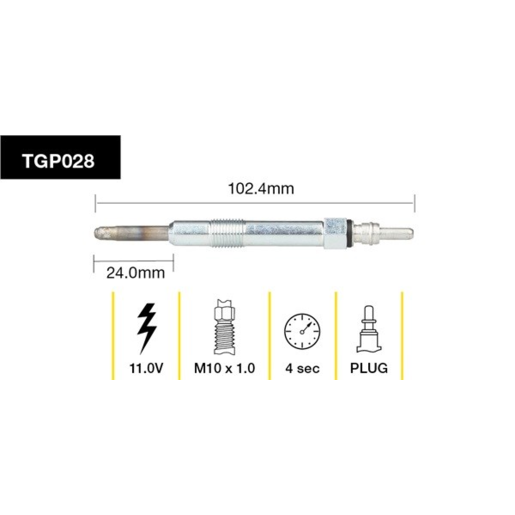 Tridon Diesel Glow Plug - TGP028