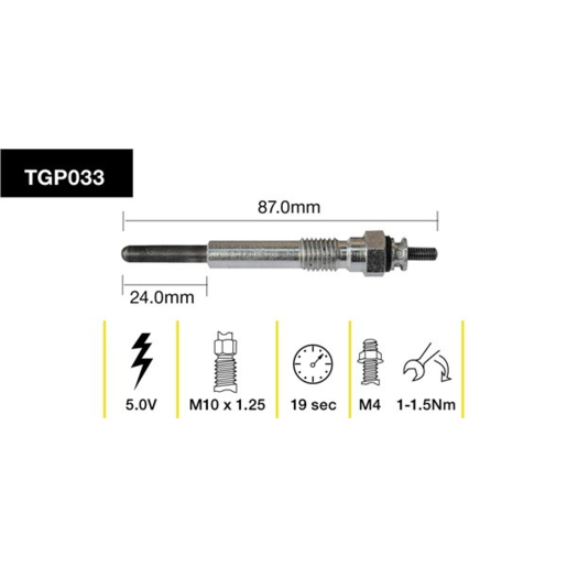 Tridon Diesel Glow Plug - TGP033