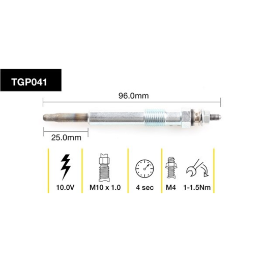 Tridon Diesel Glow Plug - TGP041