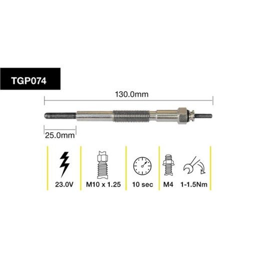 Tridon Diesel Glow Plug - TGP074