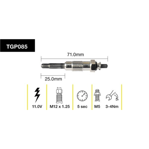 Tridon Diesel Glow Plug - TGP085