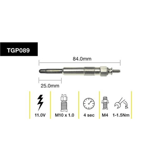 Tridon Diesel Glow Plug - TGP089