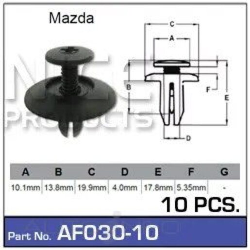 UNIVERSAL FASTENER AF030 - Sold Individually