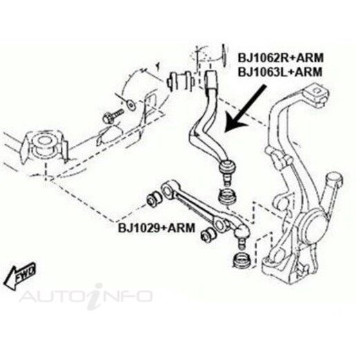 Protex Control Arm - Front Lower - BJ1063L-ARM