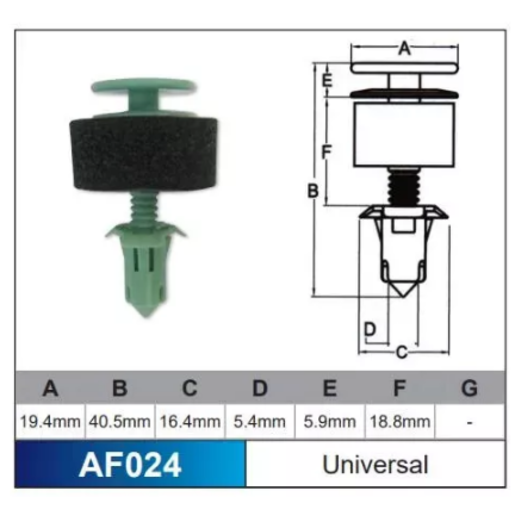 Nice Fastener Clips Pack of 10 -AF024-10